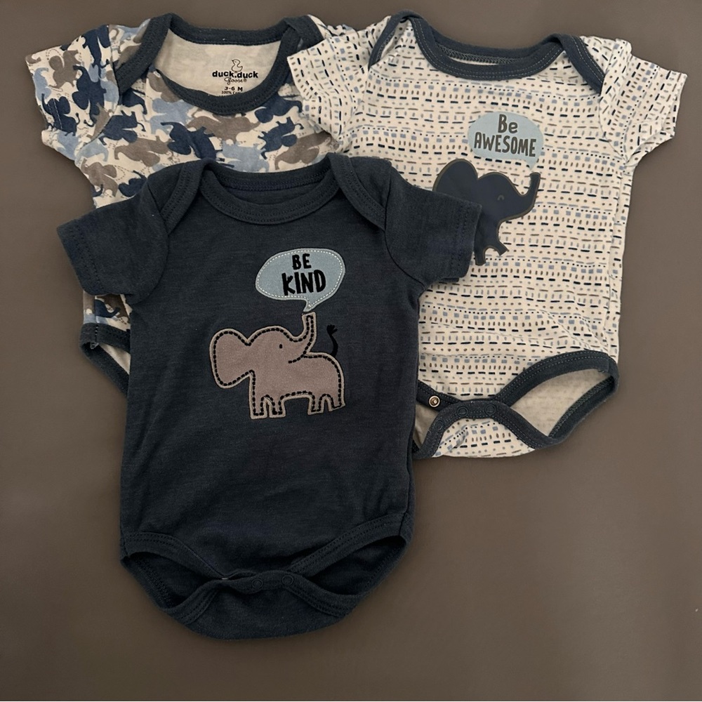 3 Elephant Onesies